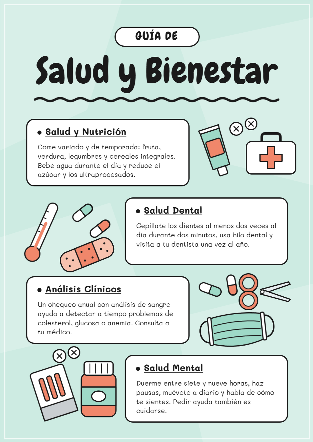 Infografía Guía de Salud y Bienestar