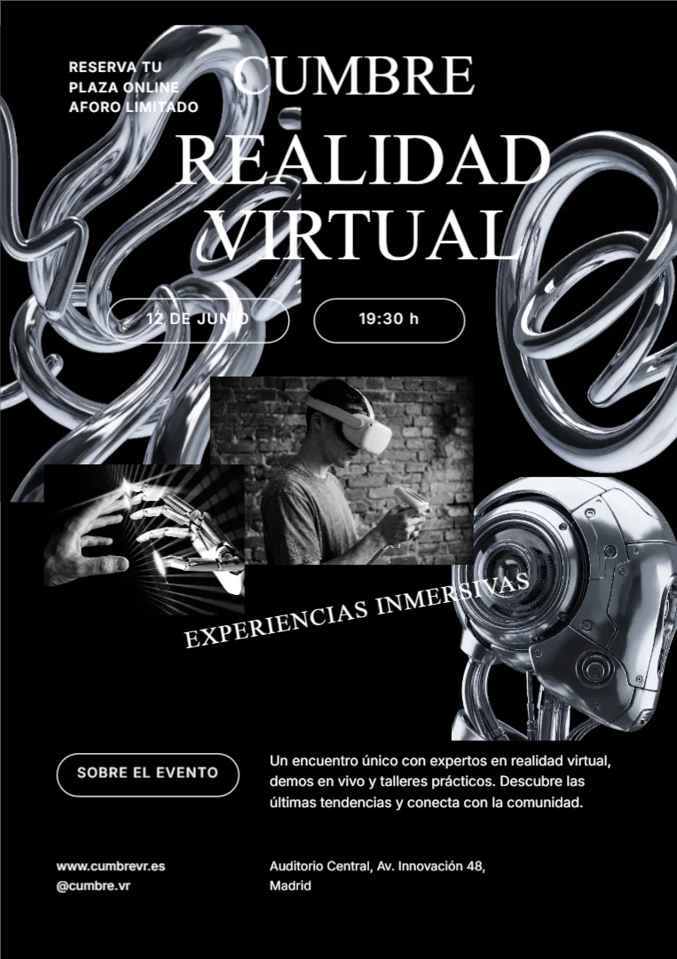 Cartel Cumbre de Realidad Virtual — vista principal