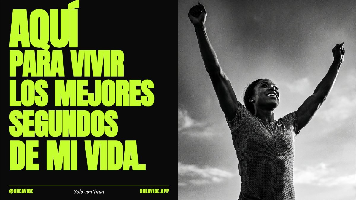 Cartel deportivo: aquí para vivirlo