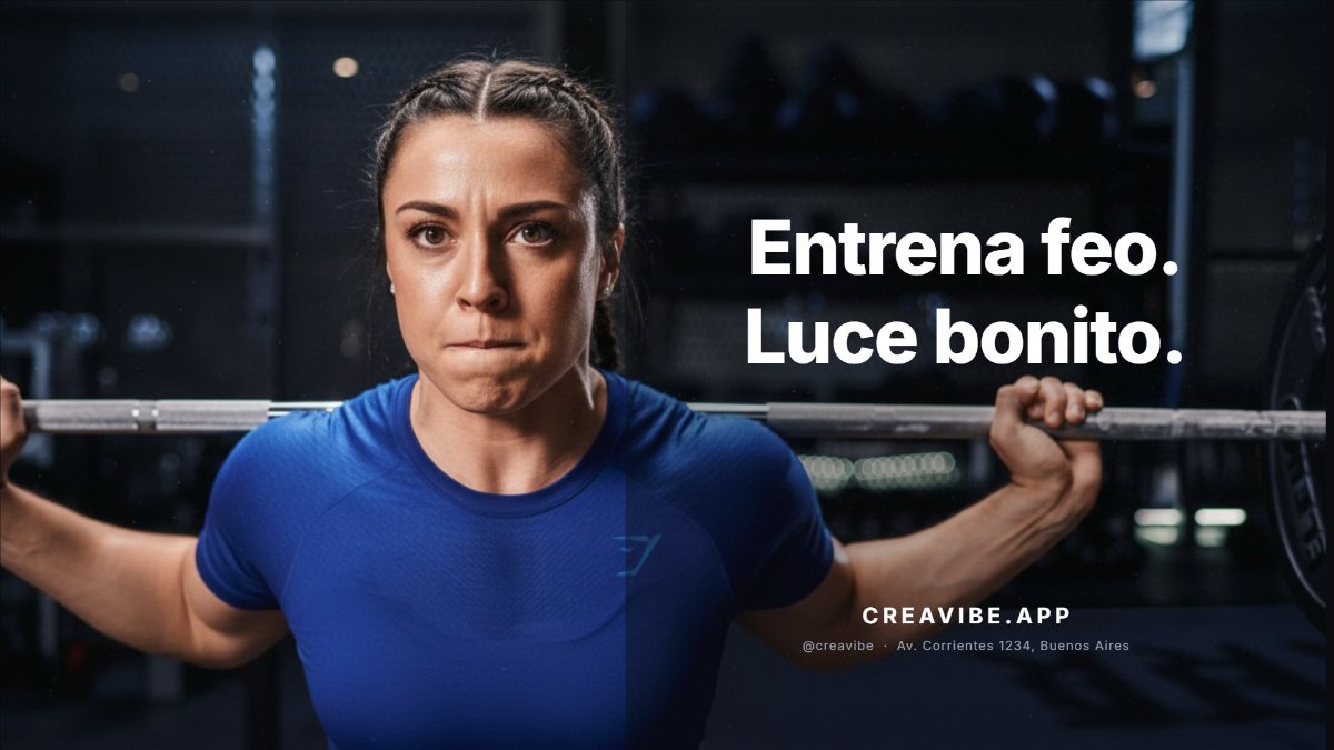 Cartel gym motivacional - Entrena bonito