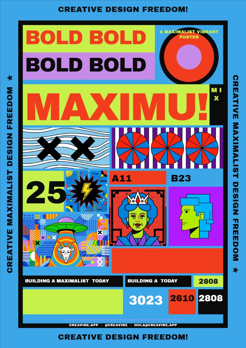 Cartel Maximalista Bold Vibrante