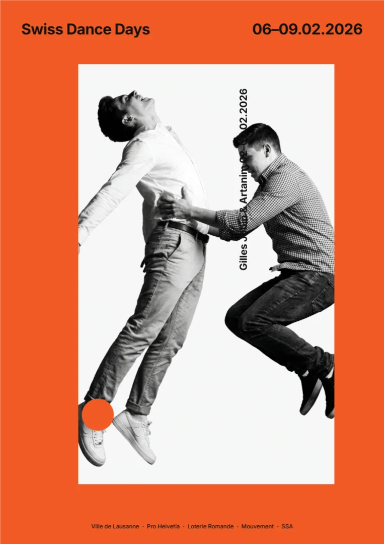 Cartel Suizo Días de Danza Naranja