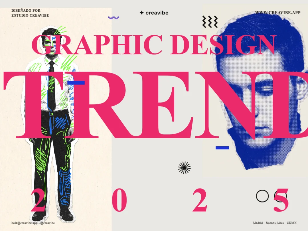 Tendencias de Diseño Gráfico 2025 — Collage Editorial